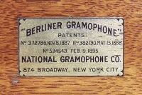 Berliner Gramophone ID Plate