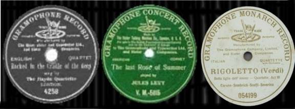 Three Gramophone Labels: 1903-1908