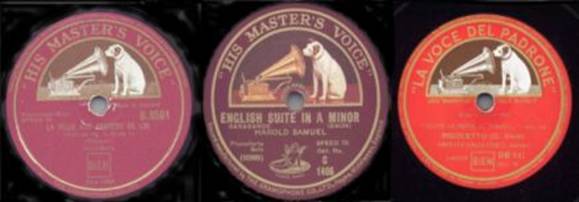 Gramophone Company Labels with 'Dog' Trademark